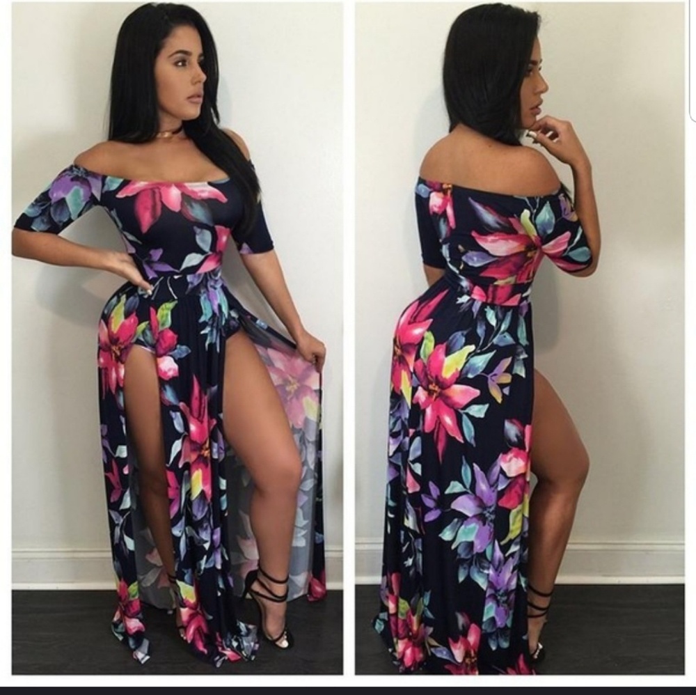 Boho chic sexy summer plus long casual Maxi dress - Picture 2 of 8
